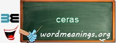 WordMeaning blackboard for ceras